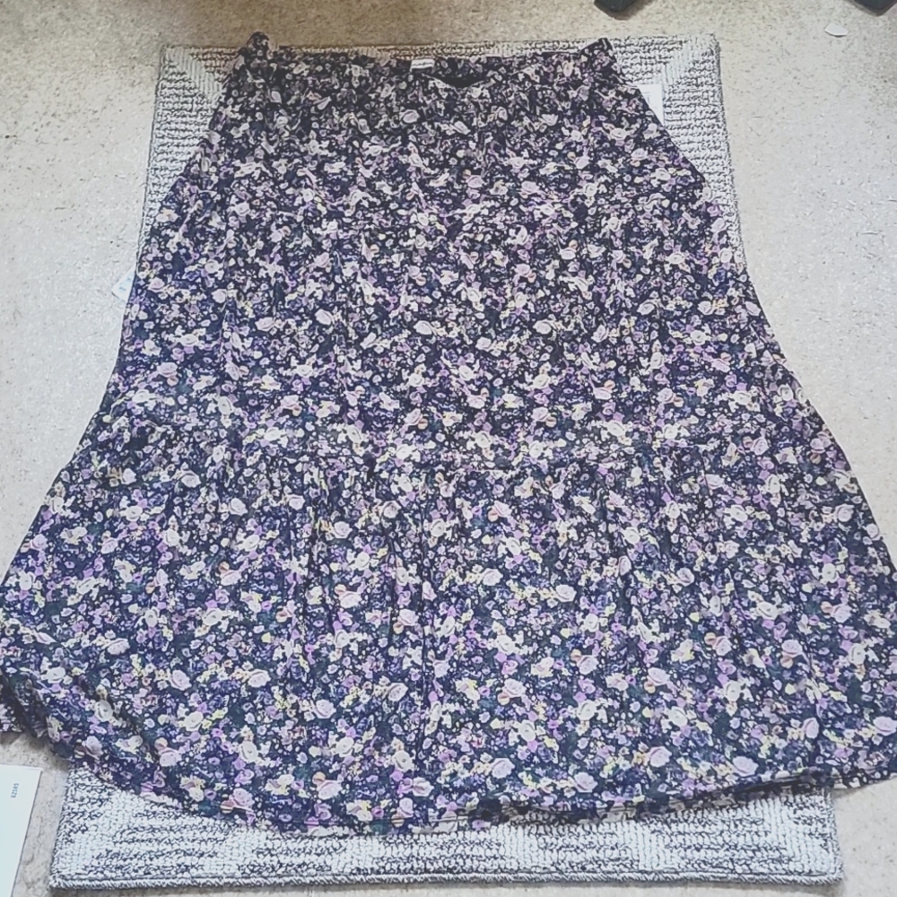 Love‎ Fire Floral Boho Maxi Skirt Size 2X